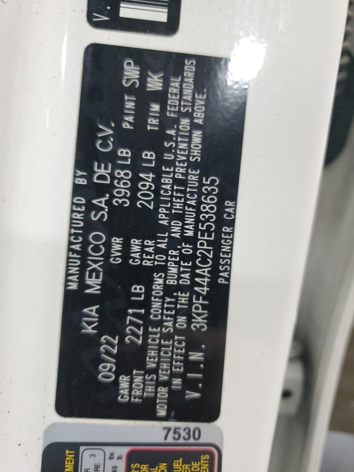 2023 Kia Forte Gt VIN: 3KPF44AC2PE538635 Lot: 72092095