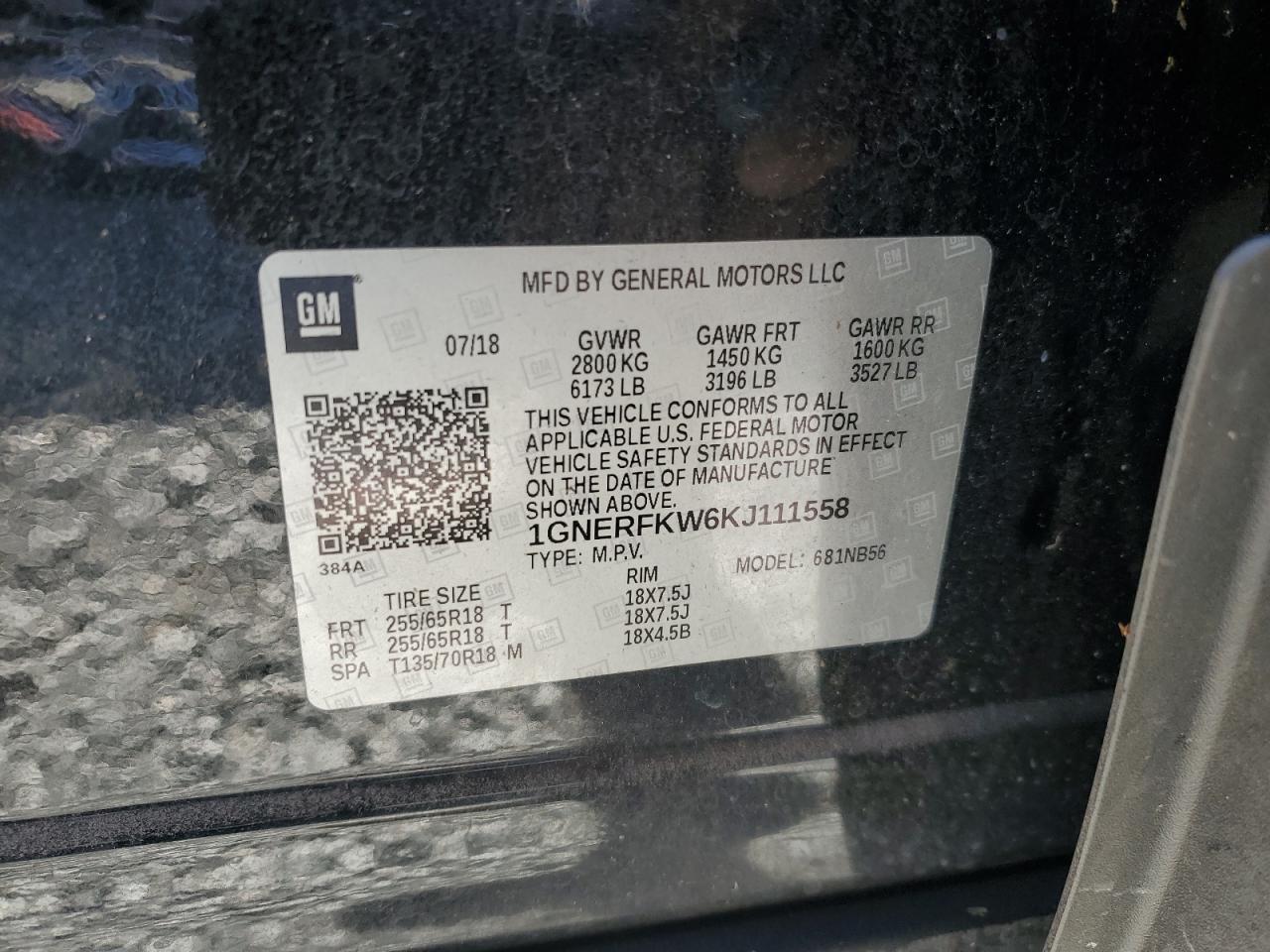 2019 Chevrolet Traverse Ls VIN: 1GNERFKW6KJ111558 Lot: 71372915