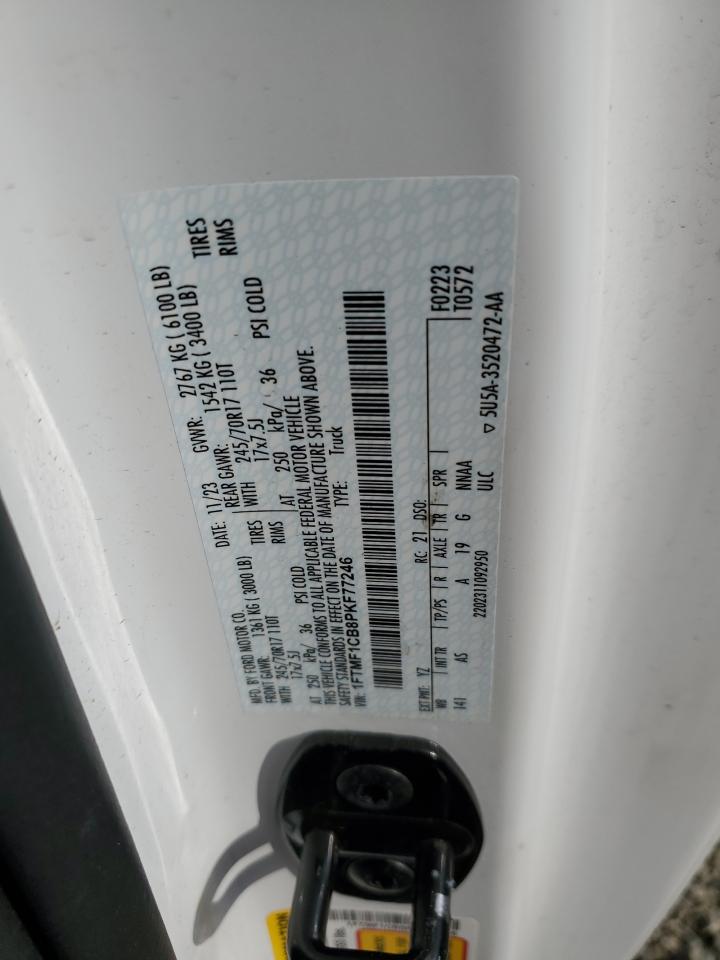 2023 Ford F150 VIN: 1FTMF1CB8PKF77246 Lot: 82058215