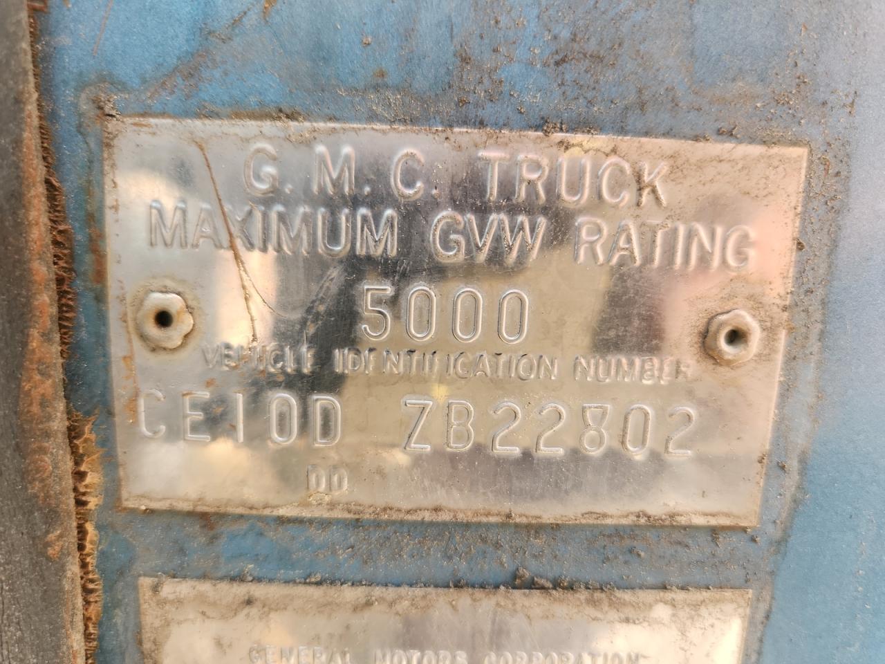 1968 GMC 1500 VIN: CE10DZB22802 Lot: 80012325