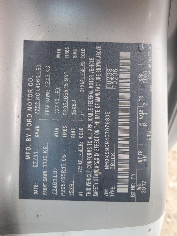 2012 Ford Transit Connect Xlt Premium VIN: NM0KS9CN4CT076805 Lot: 81139045