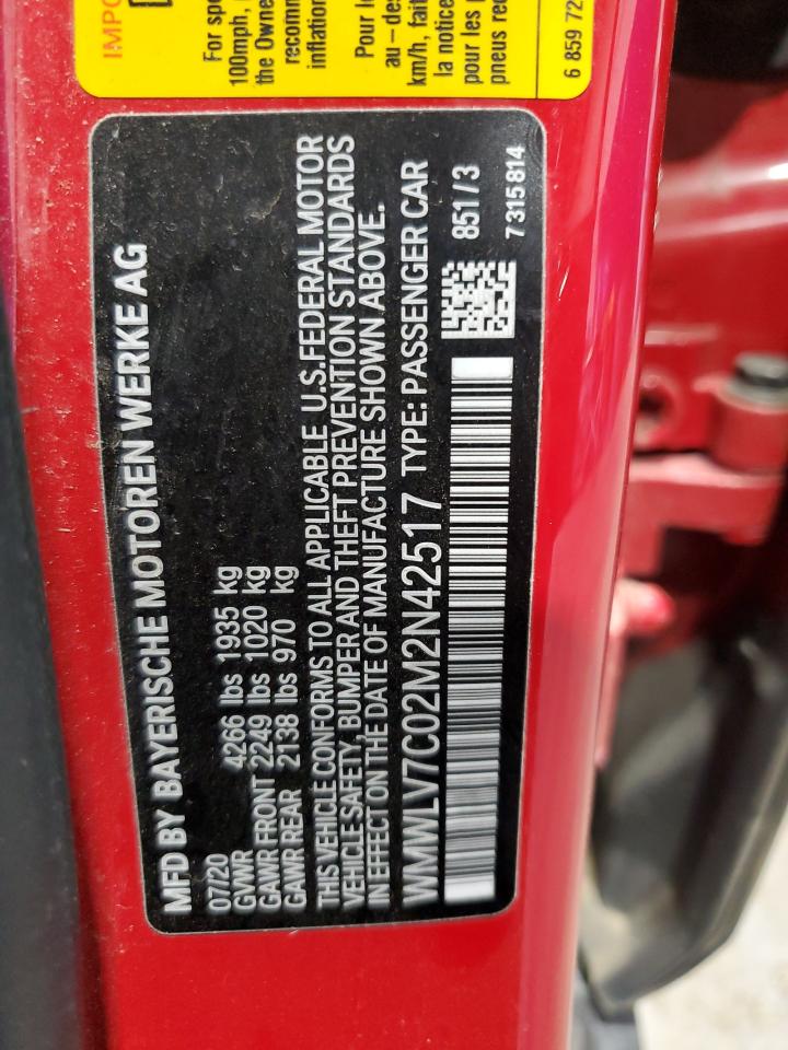 2021 Mini Cooper S Clubman VIN: WMWLV7C02M2N42517 Lot: 81434005