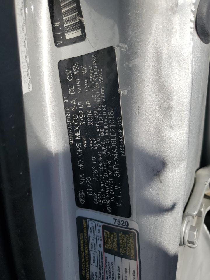 2020 Kia Forte Ex VIN: 3KPF54AD6LE210182 Lot: 81045155