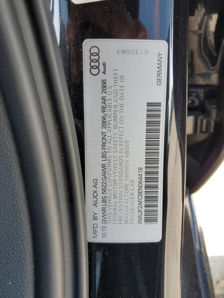 2014 Audi S6 VIN: WAUF2AFC8EN064418 Lot: 80334215