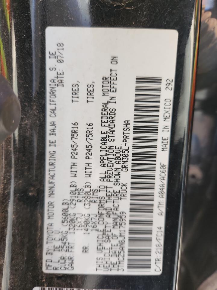 2018 Toyota Tacoma Double Cab VIN: 3TMCZ5AN8JM175959 Lot: 81135665