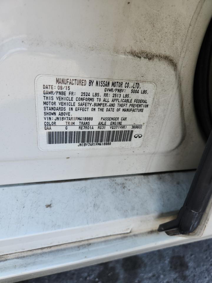 2015 Infiniti Q50 Base VIN: JN1BV7AR1FM418989 Lot: 84828905