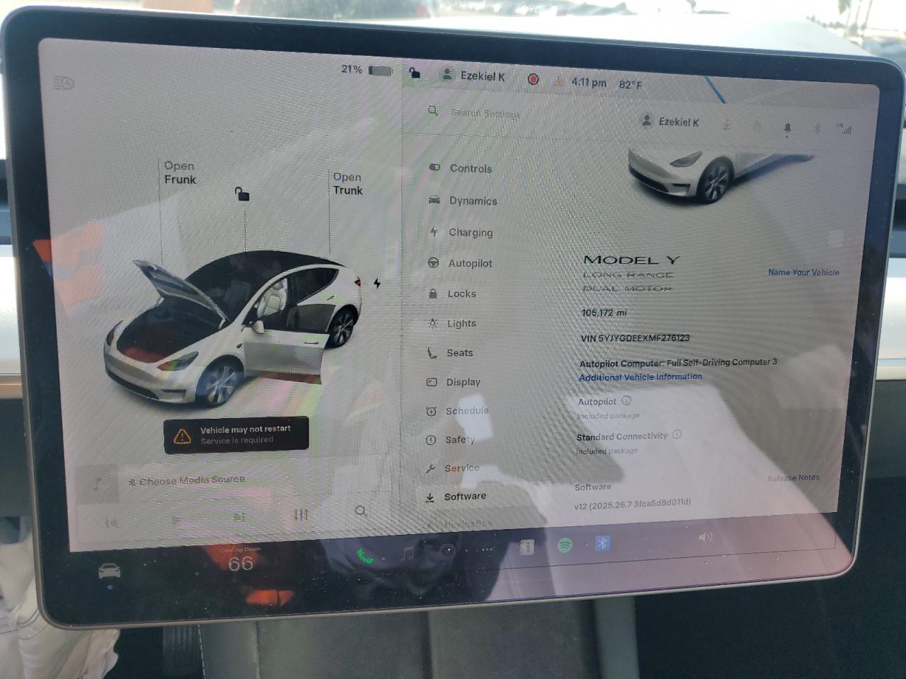 2021 Tesla Model Y VIN: 5YJYGDEEXMF276123 Lot: 84660505