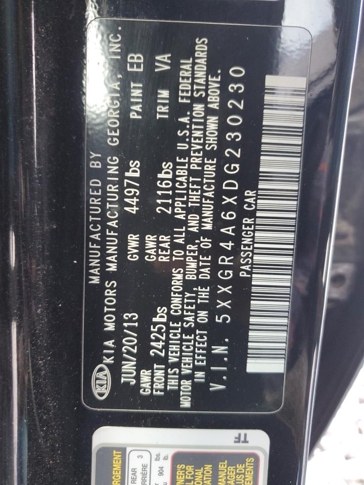 2013 Kia Optima Sx VIN: 5XXGR4A6XDG230230 Lot: 81855125