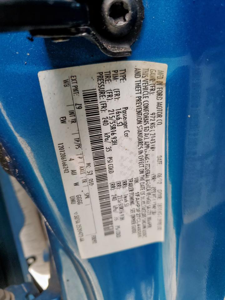 2012 Ford Focus Se VIN: 1FAHP3F27CL449385 Lot: 83816925