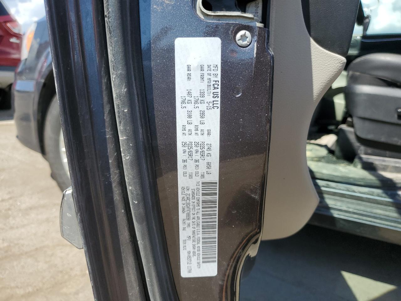 2015 Chrysler Town & Country Touring VIN: 2C4RC1BGXFR708690 Lot: 71408085