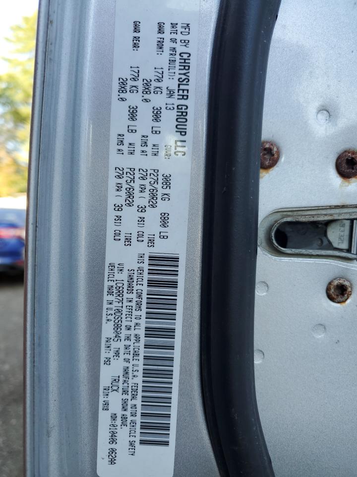 2013 Ram 1500 St VIN: 1C6RR7FT0DS586045 Lot: 71265135