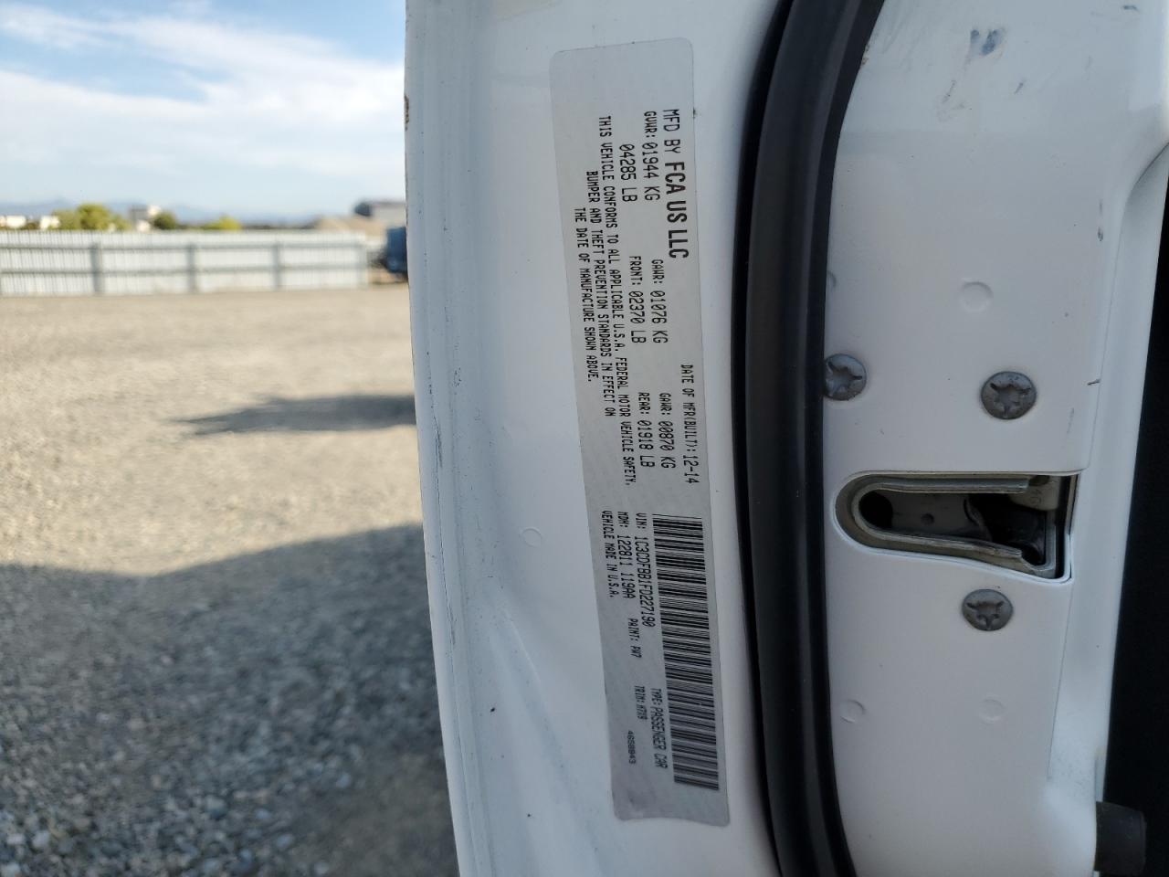 2015 Dodge Dart Sxt VIN: 1C3CDFBB1FD227190 Lot: 81068075