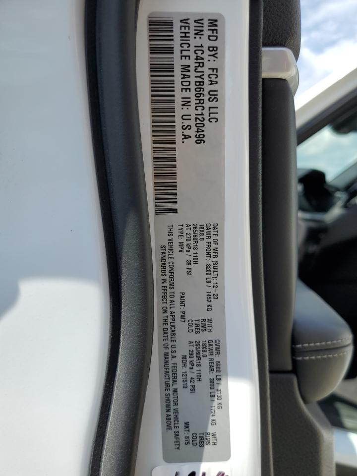 2024 Jeep Grand Cherokee Limited 4Xe VIN: 1C4RJYB66RC120496 Lot: 80397215