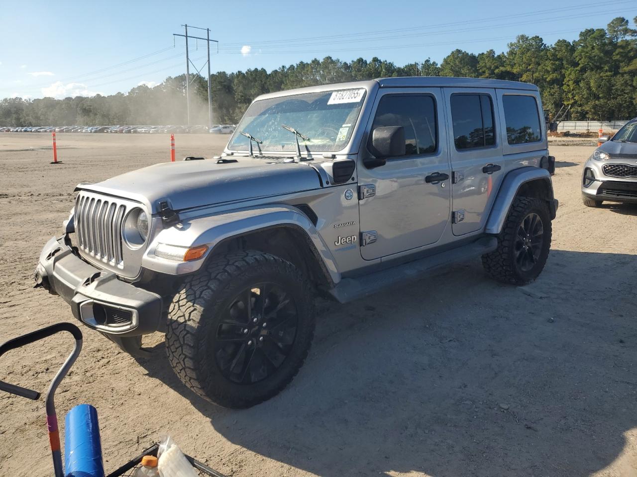 2021 Jeep Wrangler Unlimited Sahara 4Xe silver null hybrid 1C4JJXP69MW700977 photo #1