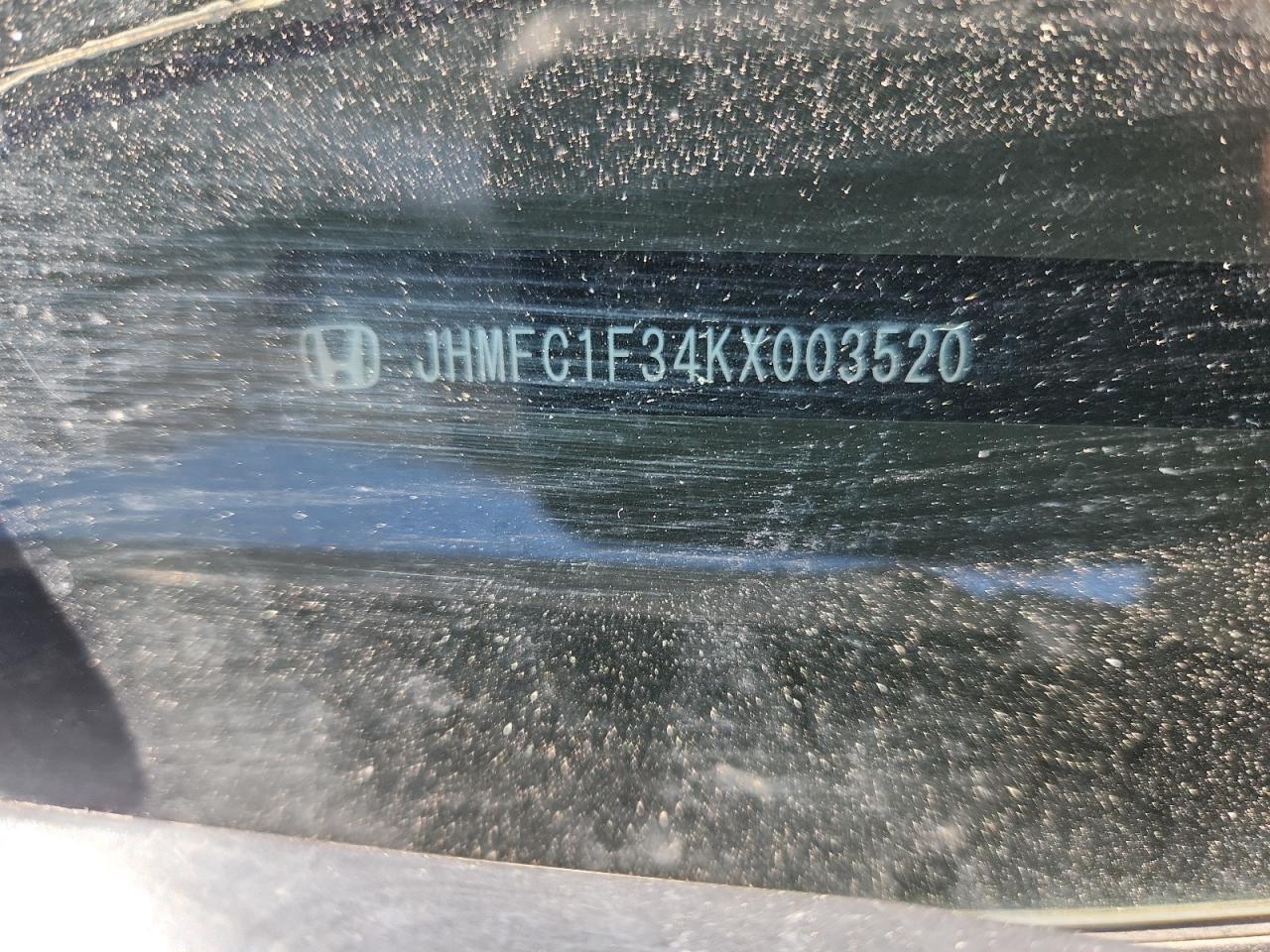 2019 Honda Civic Ex VIN: JHMFC1F34KX003520 Lot: 84411515