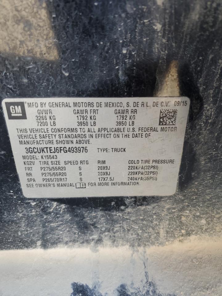 2015 Chevrolet Silverado K1500 High Country VIN: 3GCUKTEJ6FG493976 Lot: 71420735