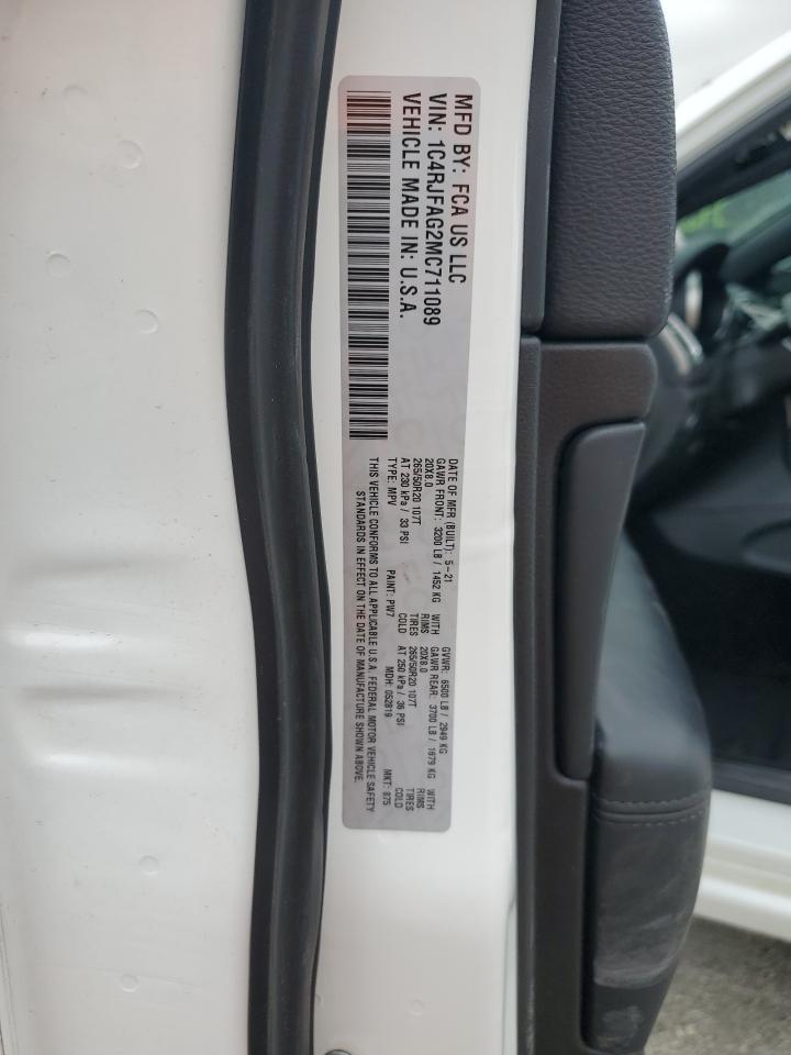 2021 Jeep Grand Cherokee Laredo VIN: 1C4RJFAG2MC711089 Lot: 71501015