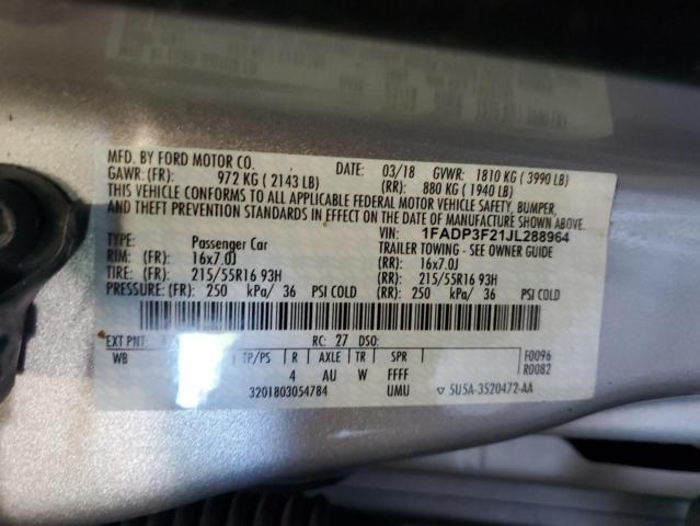 2018 FORD FOCUS SE  