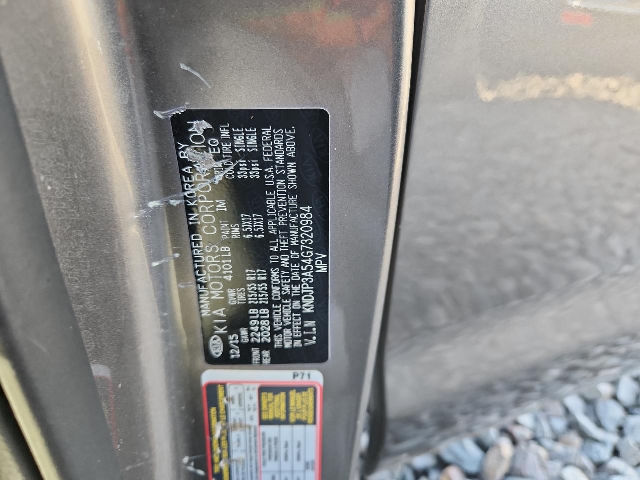 2016 Kia Soul + VIN: KNDJP3A54G7320984 Lot: 81956175