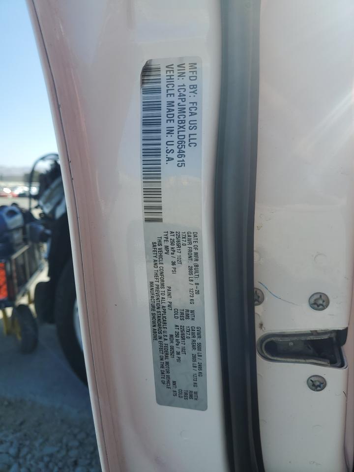 2020 Jeep Cherokee Latitude VIN: 1C4PJMCBXLD654615 Lot: 80845785