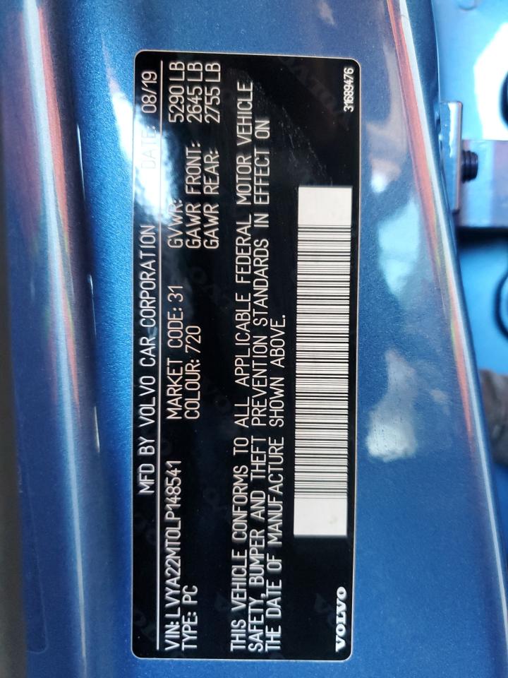 2020 Volvo S90 T6 Ocean Race VIN: LVYA22MT0LP148541 Lot: 80401715