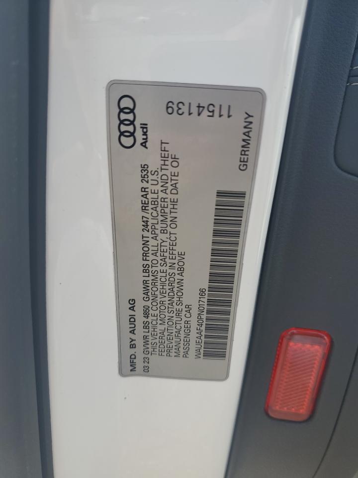 2023 Audi A4 Premium Plus 45 VIN: WAUEAAF40PN017166 Lot: 81681885