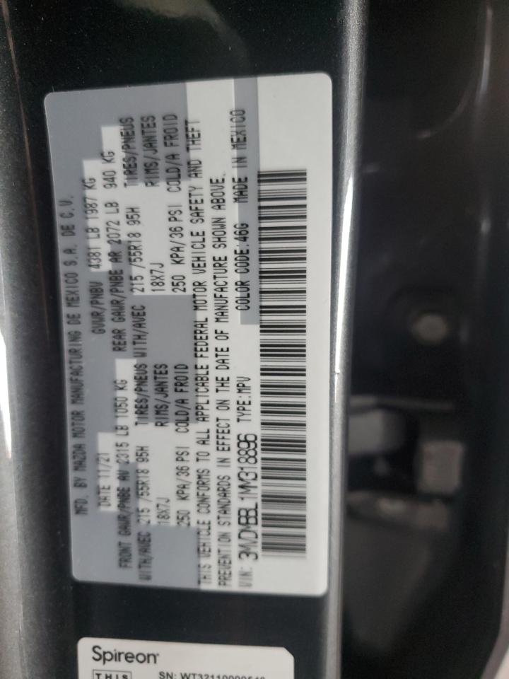 2021 Mazda Cx-30 Select VIN: 3MVDMBBL1MM318896 Lot: 71623445