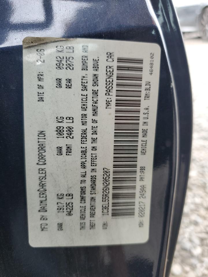 2006 Chrysler Sebring Touring VIN: 1C3EL55R26N205207 Lot: 82029565