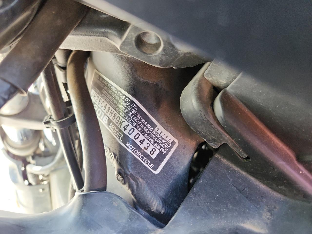 2016 Honda Gl1800 VIN: JH2SC68H8GK400438 Lot: 81571675