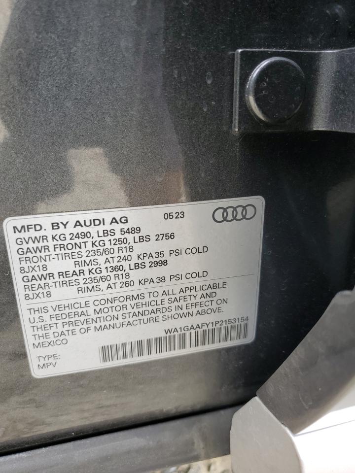 2023 Audi Q5 Premium 45 VIN: WA1GAAFY1P2153154 Lot: 81895425
