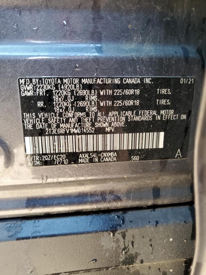 2021 Toyota Rav4 Xse VIN: 2T3E6RFV1MW014552 Lot: 80637705