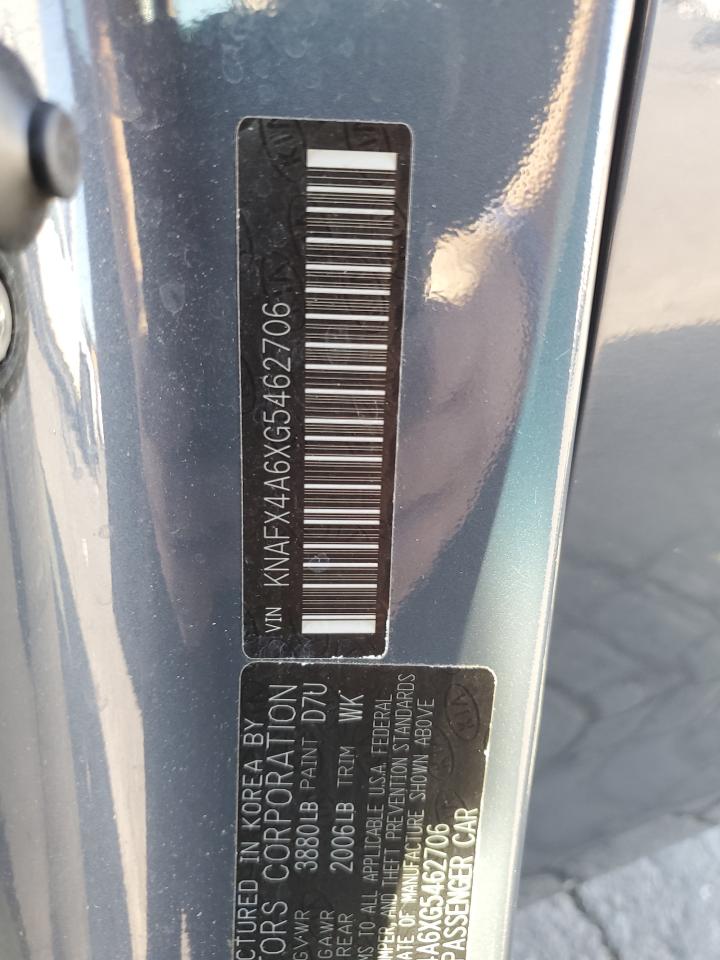 2016 Kia Forte Lx VIN: KNAFX4A6XG5462706 Lot: 81370185