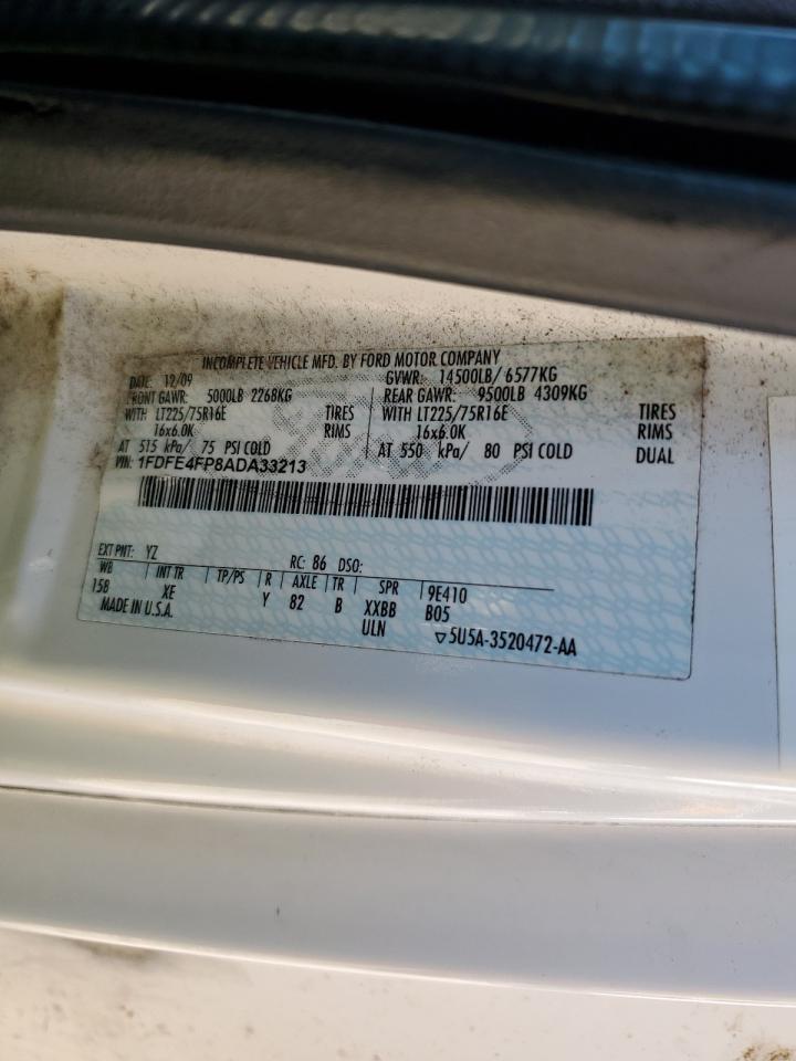 2010 Ford Econoline E450 Super Duty Cutaway Van VIN: 1FDFE4FP8ADA33213 Lot: 80300965