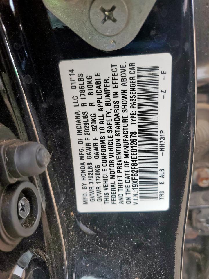 2014 Honda Civic Ex VIN: 19XFB2F84EE012678 Lot: 84644945