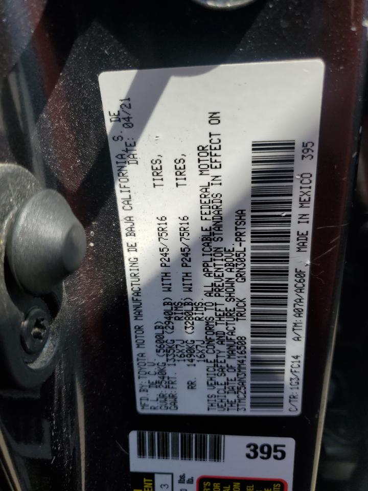 2021 Toyota Tacoma Double Cab VIN: 3TMCZ5AN3MM416508 Lot: 70862725