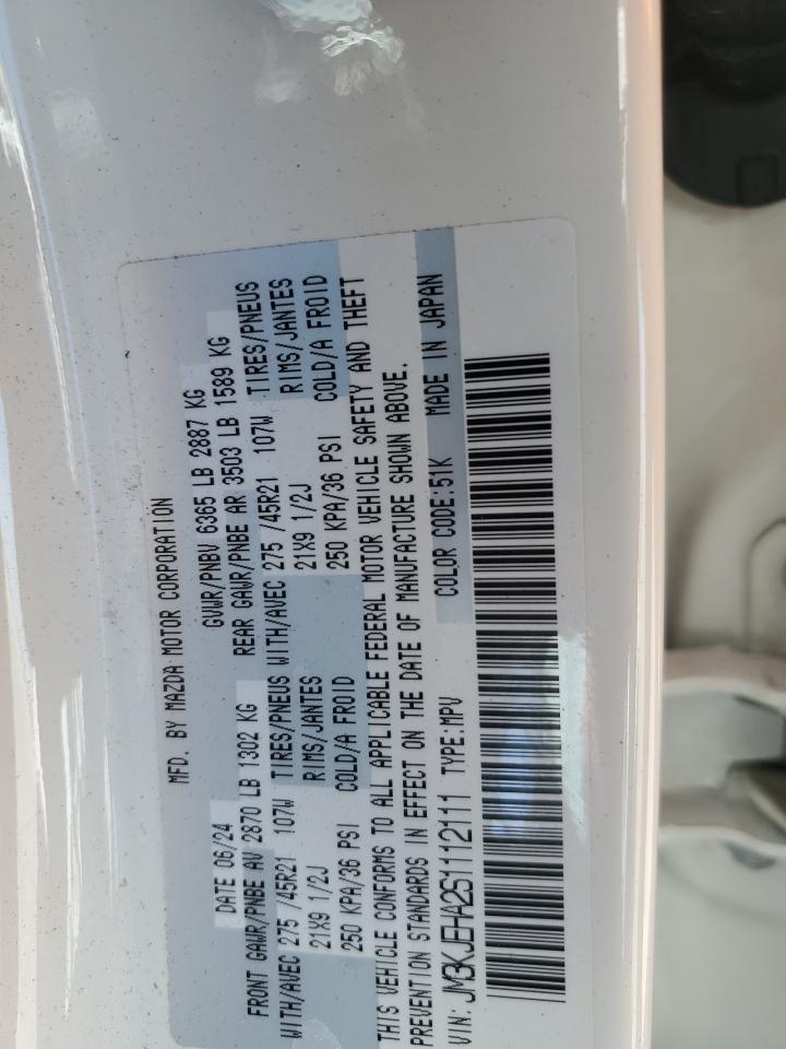 2025 Mazda Cx-70 Premium Plus VIN: JM3KJEHA2S1112111 Lot: 71681225