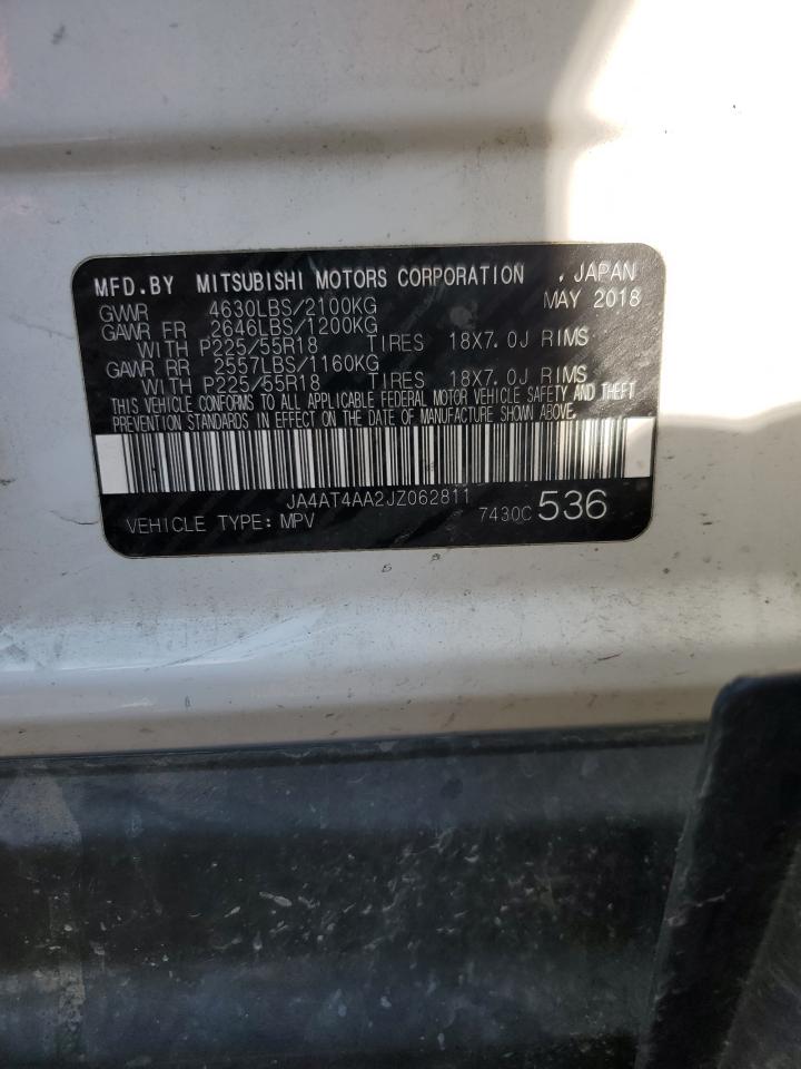 2018 Mitsubishi Eclipse Cross Le VIN: JA4AT4AA2JZ062811 Lot: 70959535