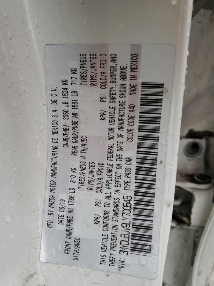 2020 Toyota Yaris Le VIN: 3MYDLBJV9LY700545 Lot: 81329005