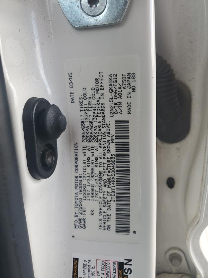 2005 Toyota 4Runner Sr5 VIN: JTEBT14RX50049885 Lot: 81641915