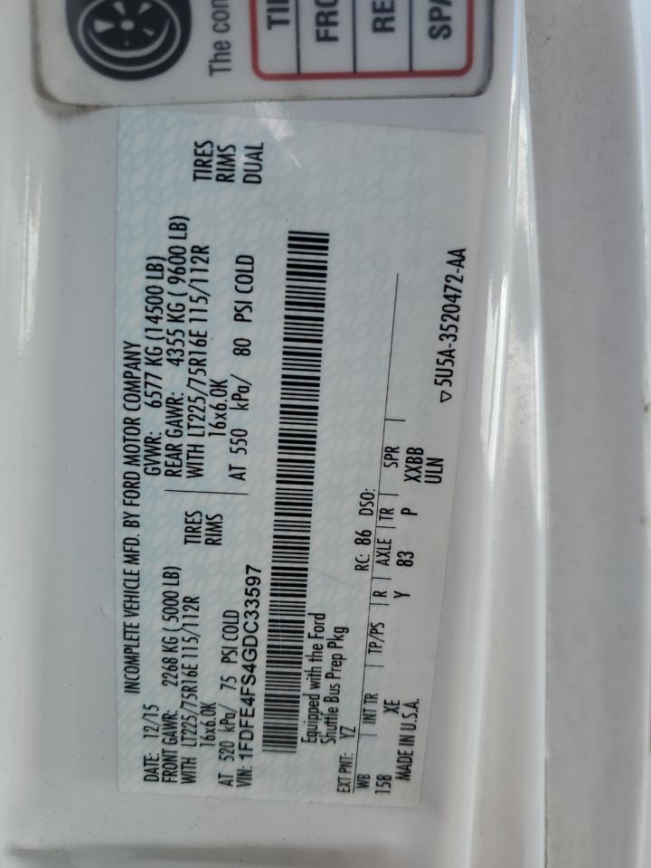 2013 Ford Econoline - Transit Vehicles Transit Bus VIN: 1FDFE4FS4GDC33597 Lot: 71123265