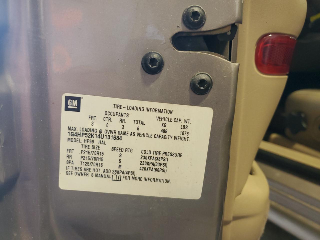 2004 Buick Lesabre Custom VIN: 1G4HP52K14U131684 Lot: 81809375