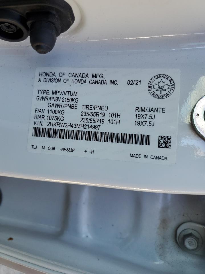 2021 Honda Cr-V Sport VIN: 2HKRW2H43MH214997 Lot: 84735365