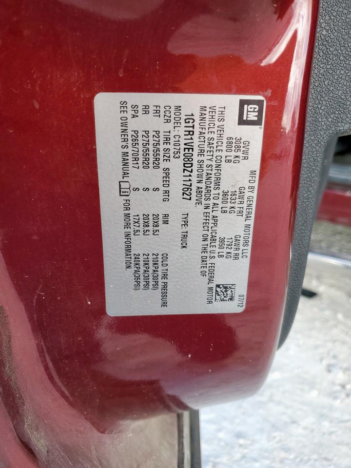 2013 GMC Sierra C1500 Sle VIN: 1GTR1VE08DZ117627 Lot: 81483465