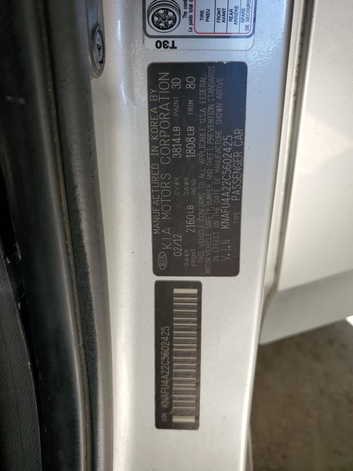 2012 Kia Forte Ex VIN: KNAFU4A22C5602425 Lot: 71697295