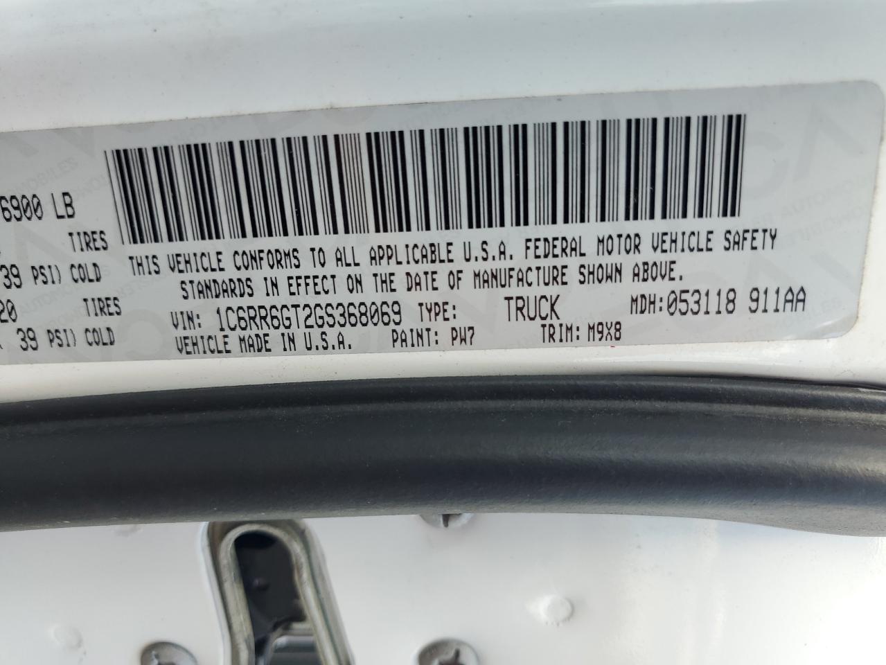 2016 Ram 1500 Slt VIN: 1C6RR6GT2GS368069 Lot: 81346745