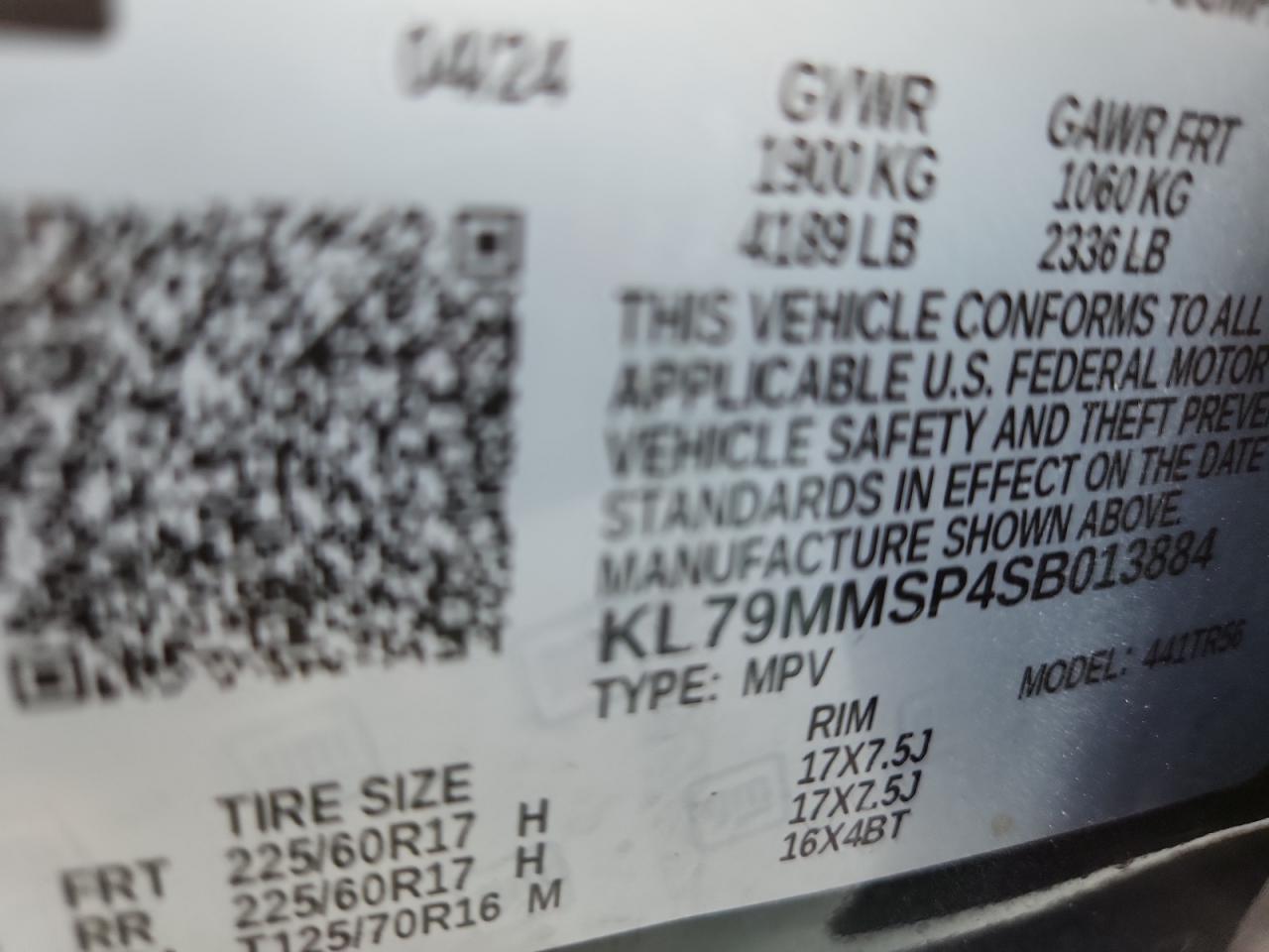 2025 Chevrolet Trailblazer Ls VIN: KL79MMSP4SB013884 Lot: 80026005