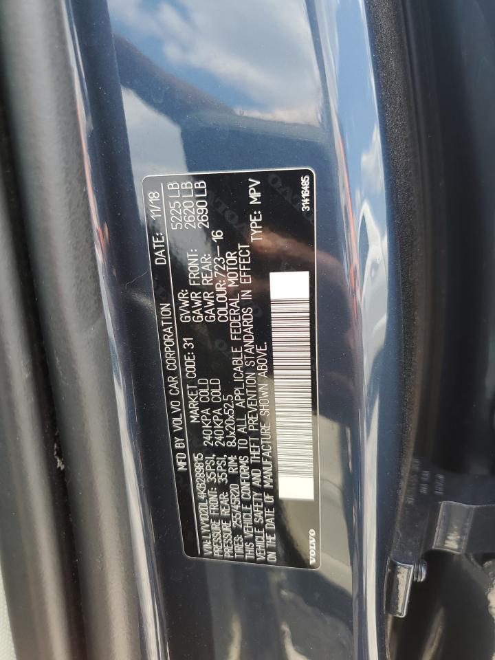 2019 Volvo Xc60 T5 Inscription VIN: LYV102DL4KB289815 Lot: 80203245