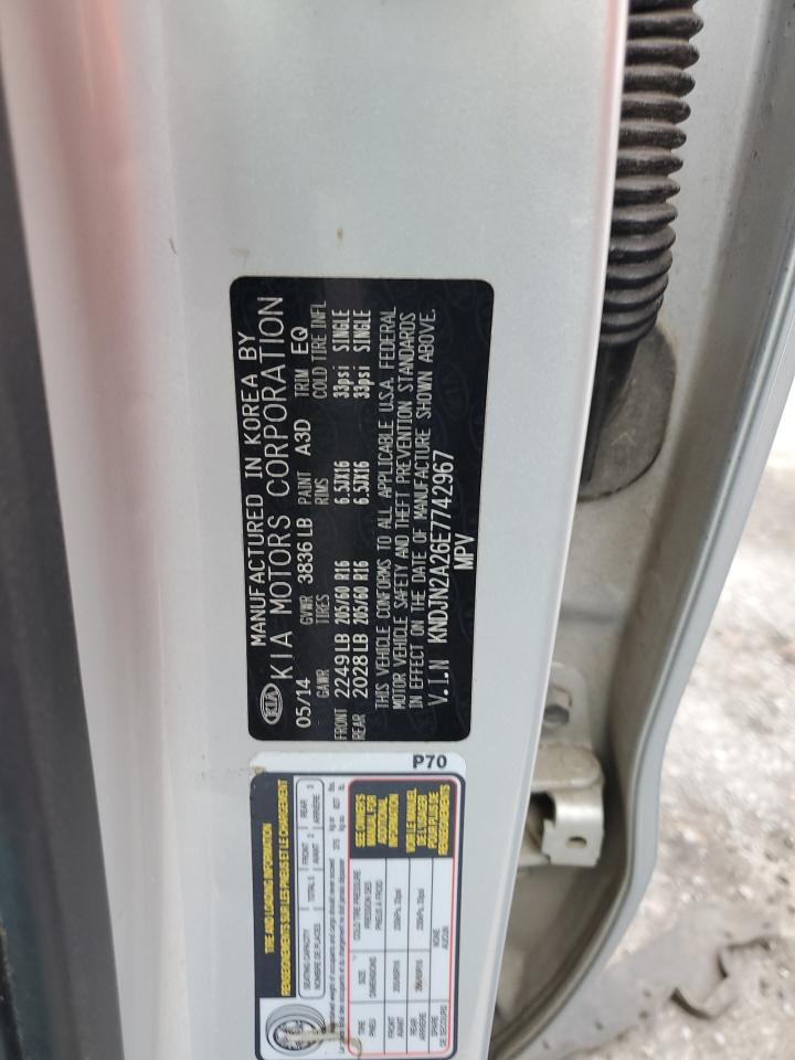 2014 Kia Soul VIN: KNDJN2A26E7742967 Lot: 71586275