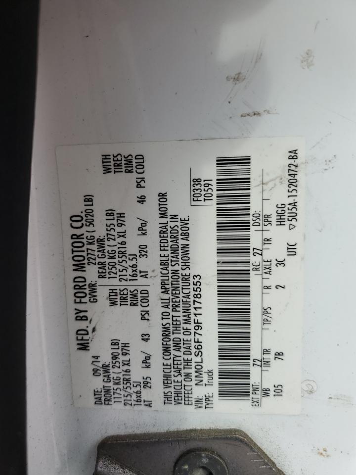 2015 Ford Transit Connect Xlt VIN: NM0LS6F79F1178553 Lot: 81790155