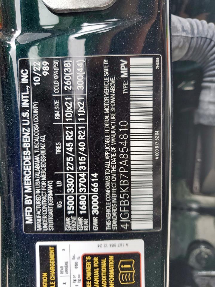 2023 Mercedes-Benz Gle 450 4Matic VIN: 4JGFB5KB7PA854810 Lot: 81569945